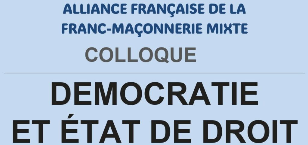 Colloque Alliance Française de la Franc Maçonnerie Mixte - GLMF